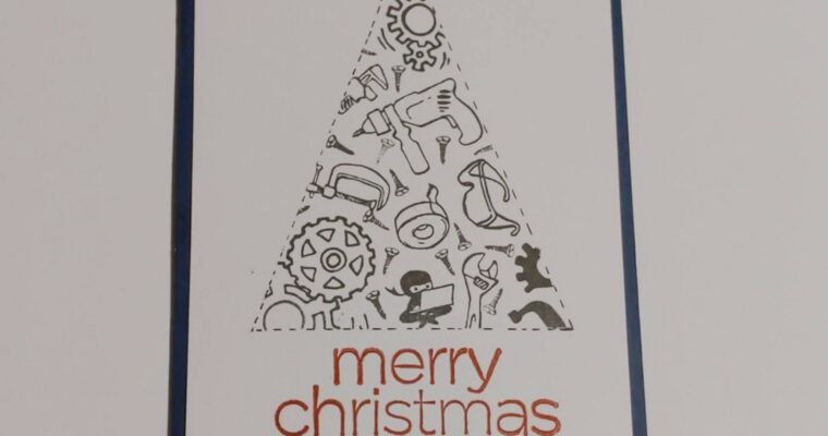 CAS Engineering Tree Christmas Card