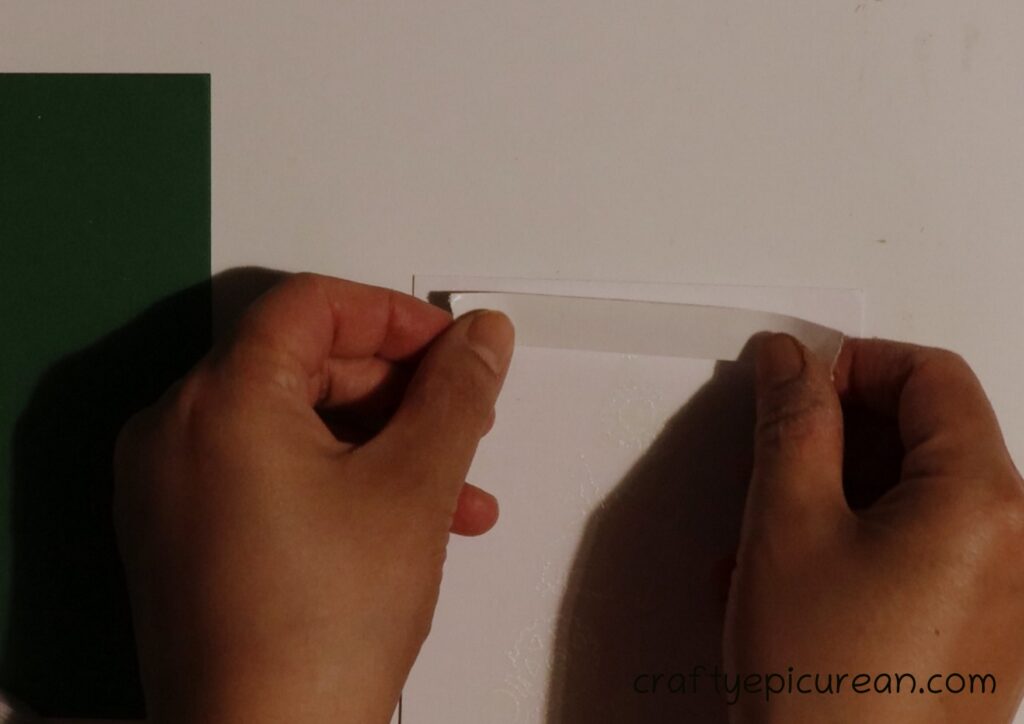 Using Double-Sided Tape to Adhere Card Front to the Card Base