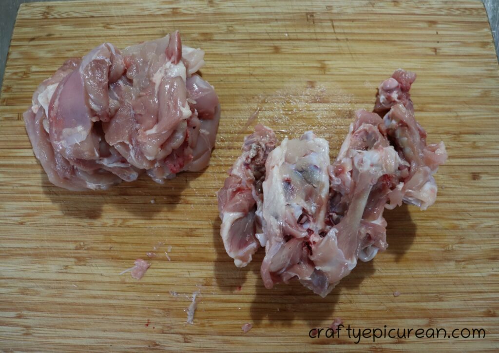 Chicken Thigh Meat and Bones