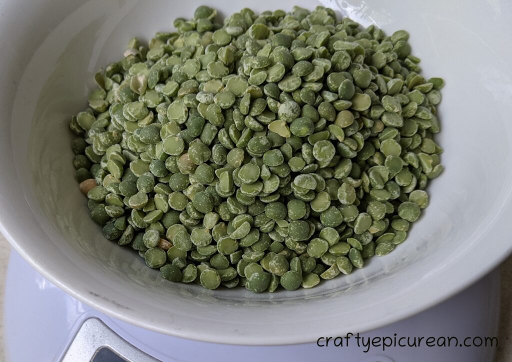 200g split green peas