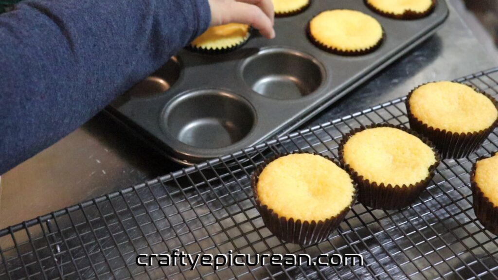 Transfer Hot Cupcakes to Cooling Rack